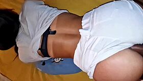 Watch this latina get pounded doggystyle with huge creampie after 5 days