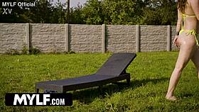 sata's horny vacation turns oiled pussy fuck affair garage