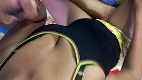 happy amateur cuckold watches wife ride big black cock