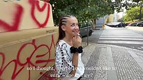 I fucked chubby Czech student outdoors for cash then ditched her