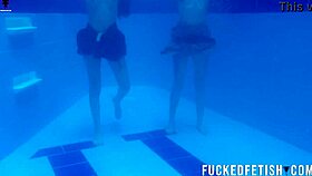 yessica bunny and helen star enjoy a playful poolside duo by the water