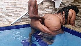 magrinho's big cock barebacks bbw's huge ass poolside