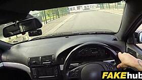 a fake cop rips clothes off hot british cyclist with big tits in the forest