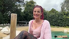 fuck sally roux's redhead holes stuffed with two massive cocks!