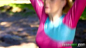 Paris White learns flexibility with Danny Mountain's hardcore thrusts