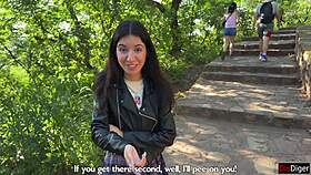 cum second and walk public with face covered, crazy outdoor blowjob cumwalk challenge