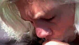 Milf Gulps Down Monster BBC Cumshot Outdoors After Sloppy Blowjob