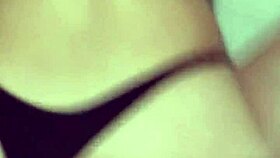 i slide her thong aside for huge ass spanking and domination