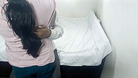 chubby friend gets bent over and rides cock tight in bedroom