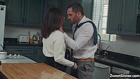 flirty casey calvert deepthroats boss cock doggystyle cumshot