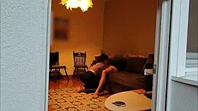 Milf Watches Brunette Suck Huge Cock