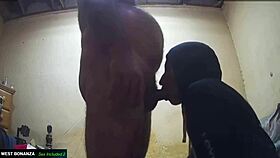 Marianna gulps down cum after deepthroat cock sucking