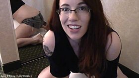 chubby babe humps pillow hard in denim shorts 😈💦