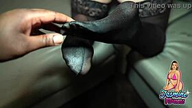 ever wonder how nasty milf jasmine flowers milks cock with sexy soles footjob
