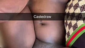 Snuck in to pound tattooed african milf's pierced clit