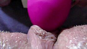 extreme close-up of throbbing big clit pussy squirting wild orgasm