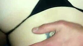 Fucking girlfriend hard outdoors in sexy thong