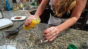 Mature Milf Teases Hard Cock Under Table At Breakfast Breakfast Kymber Leigh