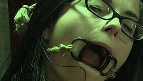 bound babe spanked choked dildo punished hard