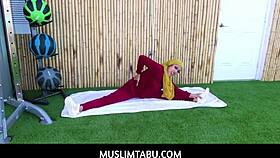 Trainer, fuck this hijab-wearing Arab wife Kira Perez while I cheat!