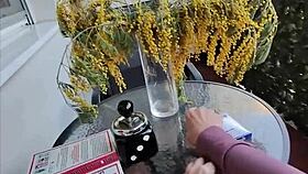 Milf Watches Brunette Suck Huge Cock