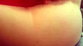 scandinavian teen teases her ass with huge toy secrets