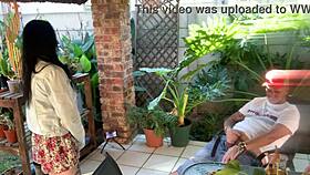 Homemade Outdoor Mutual Masturbation Close-Up In Miniskirt