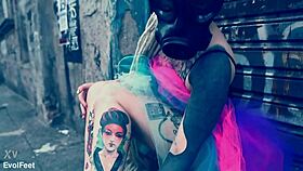 check out the ballerina strutting in ballet shoes