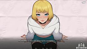 femboy teases in bunker roleplay leading to close-up creampie action