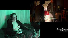 Naked brunette with big tits plays Alan Wake 2 part 12