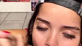 handjobbing and sucking wellington prado's monster cock from behind with braids till he explodes cum!!!