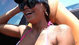 Ebony harley dean rides rich teddy tarantino near ferrari