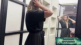 Spying on big ass milf closet flashing turns into hardcore anal gaping frenzy