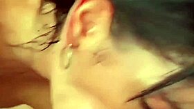 Sexy brunette Latina teases huge cock in POV cowgirl and rough doggy