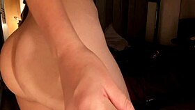 alisson's shaved pink pussy tempts slow dildo ride