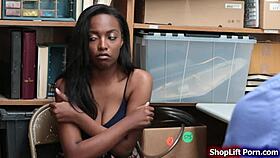 Busty Ebony Teen Gets Pounded by Store Officer Cock!