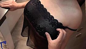 oh man this latina milf blows me then rides doggystyle in kitchen creampie mess homemade