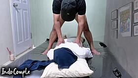 Desi Hijab Girl Gets Massaged by Therapist into Intense Pussy Pounding and Squirting