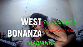 Marianna gulps down cum after deepthroat cock sucking