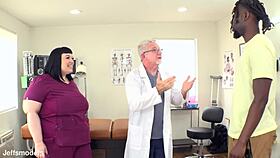 Chubby Nurse Alexxxis Allure Craves Patient's Throbbing BBC