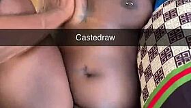 Snuck in to pound tattooed african milf's pierced clit