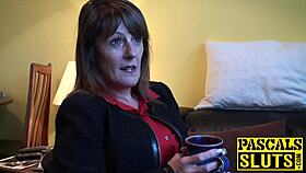 Milf gives blowjob then fucks dominant male hard in intense session