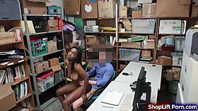 Busty Ebony Teen Gets Pounded by Store Officer Cock!