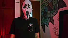 Neighbor Ghostface Pounds My Ass Hard on Halloween While Boyfriend Ignores