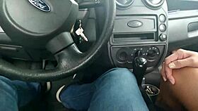 uber fare flips to neighbor wife's sloppy car blowjob thrill