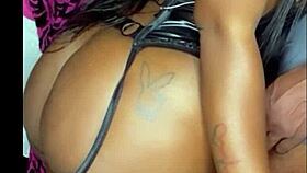 ebony slut slurps 11-inch bbc deep down her throat