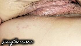 hubby watches his filipina wife get her pussy licked by boyfriend