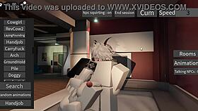 Fucked holy sister in roblox church game 😈🔥 wild cartoon action!