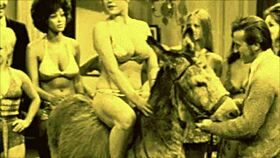 vintage erotic scene shows bent over doggystyle passion