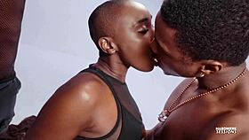 Shadow facefucks Zaawaadi as Goro pounds her wet pussy